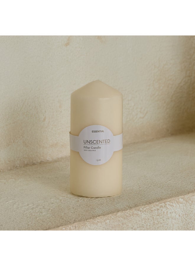 Home Box Luna Unscented Pillar Candle - 60h - Image 5